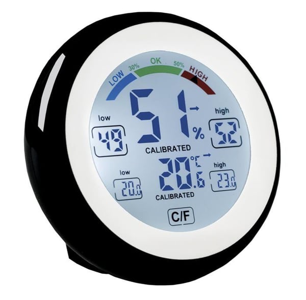 Inomhustermometer - HOUSE OF HARLOW 1960 - Digital - Bakgrundsbelyst - Mäter temperatur - Hygrometer