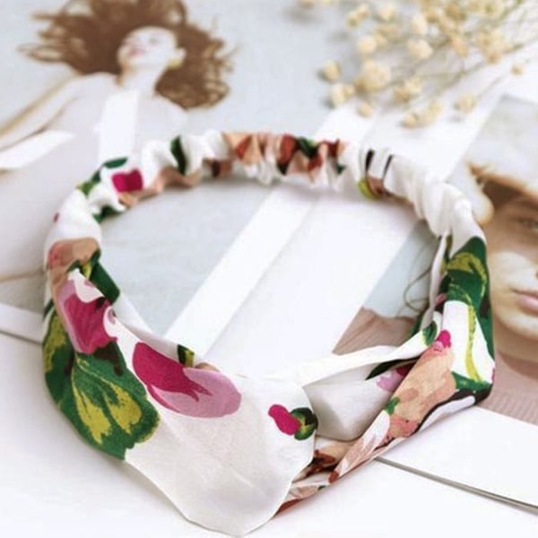 Vriden Band - AVIZAR - Blommig Satin - Vit - Snygg - Bekväm