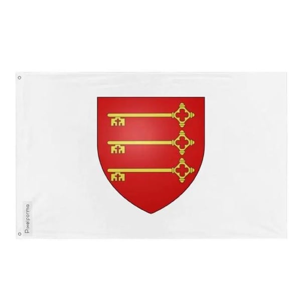 Avignon Flagga – 96 x 144 cm – Hålbar Polyester – 2 Metal Ögla – Inomhus / Utomhus – Pixelforma