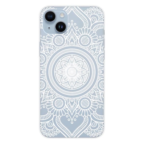 Siliconfodral - Kompatibel med Apple iPhone 14 Plus - design mandala vit