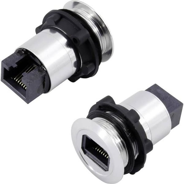 Embase RJ45 - TRU COMPONENTS - 1417396 - Anodiserad aluminium - Inomhus - Silver
