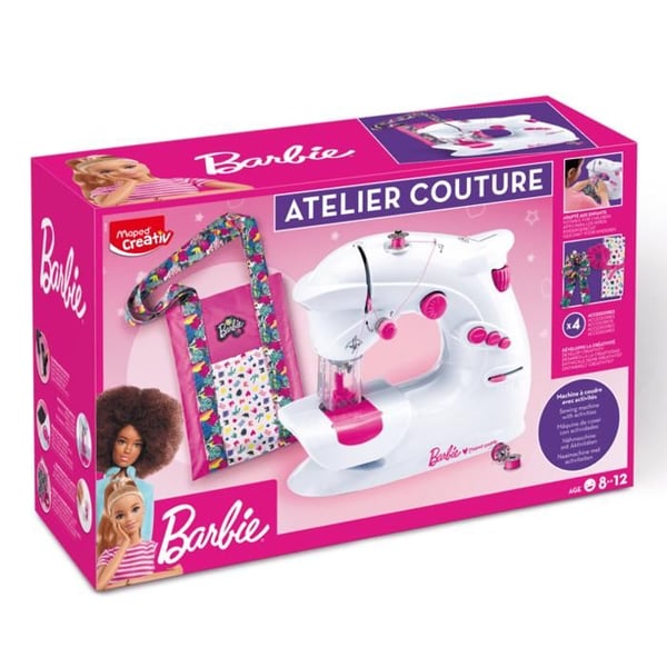 Maped Creativ - Barbie Symaskin - Komplett Kit För Nybörjare - Från 8 År - Officiell Barbie Licens