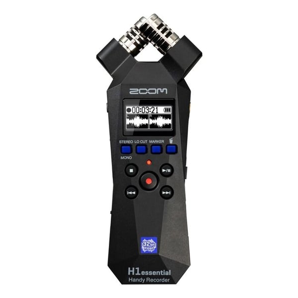 Zoom H1essential diktafon - 2-spårs 32-bitars flyttalsspelare - X/Y mikrofonpar - svart