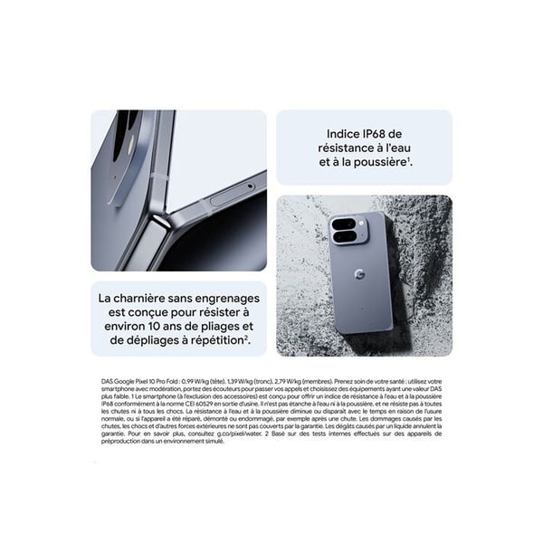 Smartphone Google Pixel 10 Pro Fold 256 GB Kvartsgrå