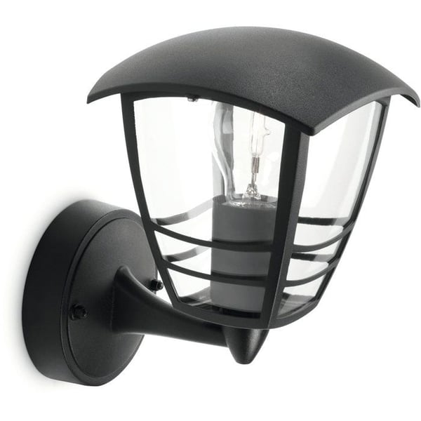 Utomhusvägglampa - PHILIPS - Creek - Uppåtriktad - Svart - IP44