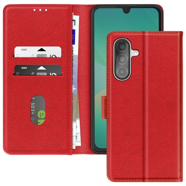 Etui för Samsung Galaxy A26 - Chesterfield - Röd - Plånbok - Videostöd - Magnetisk Etui för Samsung Galaxy A26 - Chesterfield - Röd - Plånbok - Videostöd - Magnetisk
