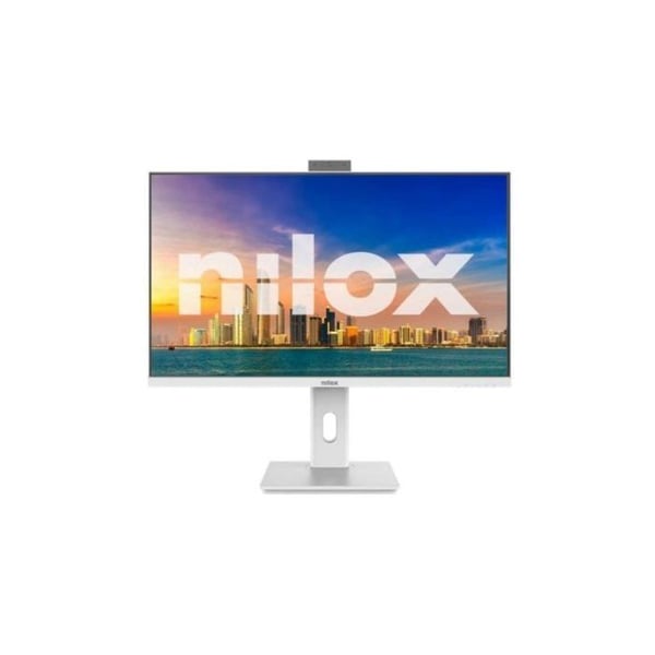 Monitor Nilox NXM24RWEB02W 24" Full HD 120Hz IPS Vit Högtalare och Inbyggd Kamera Pivot VESA