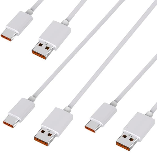 Lot 3 Snabbladdningskablar USB-C 1m för Xiaomi Poco M8 5G/Poco M8 PRO 5G Phonillico®