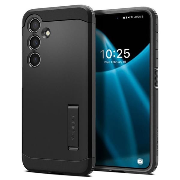 Telefonfodral - Spigen telefonbumper - ACS07355 - Tough Armor Fodral Kompatibel med Samsung Galaxy S24 5G - Svart