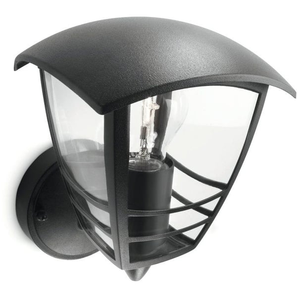 Utomhusvägglampa - PHILIPS - Creek - Uppåtriktad - Svart - IP44