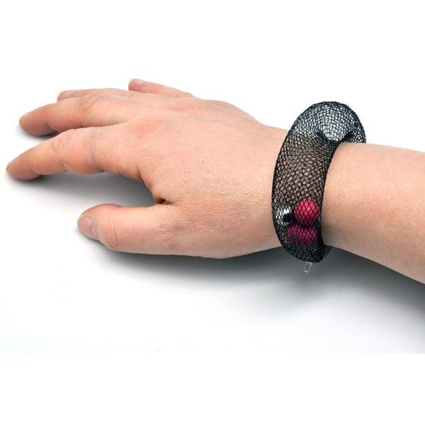 Elena Valenti - Armband Ciambella Grande - Nät och fuchsia polymer