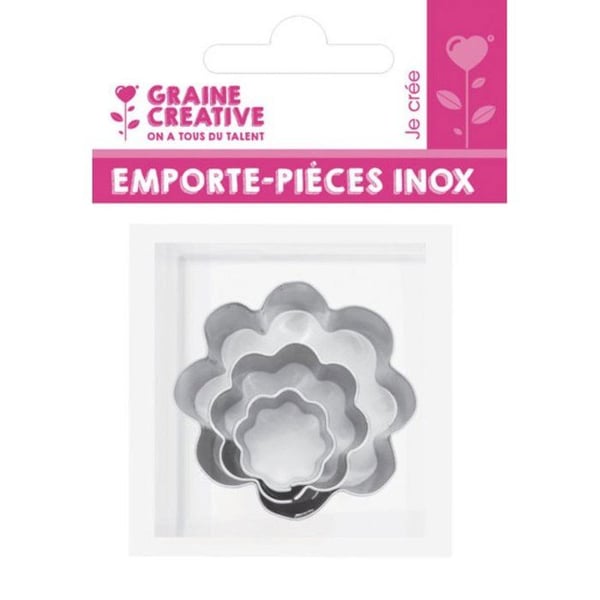 Graine Créative - metallutstickare Blomma 3 delar
