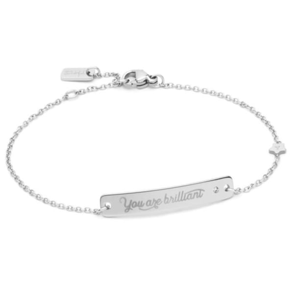 Armband - MR WONDERFUL - JOYAS WONDERFUL WORDS WJ30008 - Silver - Rostfritt stål - Karbinhake