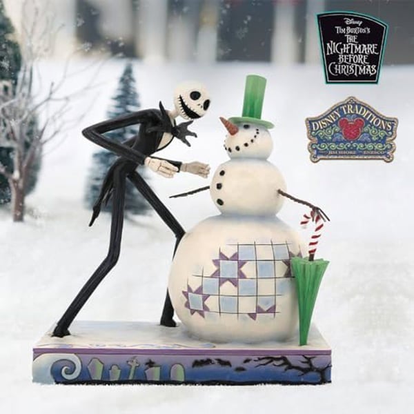 Figur föreställande - ENESCO - Disney Traditioner - Jack Upptäcker Snögubben - Stenharpiks - Handmålad