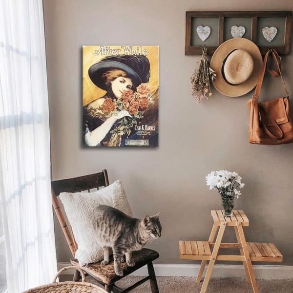Legendarte - After'While Vintage Music Cover - Målning, Canvastavla cm. 50x70