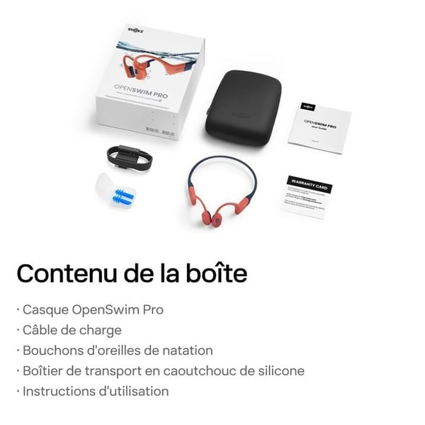 Shokz høretelefoner KNOCKING OSSEBASERET OPENSWIM PRO KORALBLÅ TRÅDLØS OPLADNING