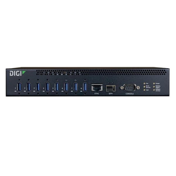 USB 3.2 Gen 1 koncentrator - Digi - AW08-G300 - 10000 Mbit/s - Svart - Typ-A - 260x160x44.45 mm - 1.6 kg