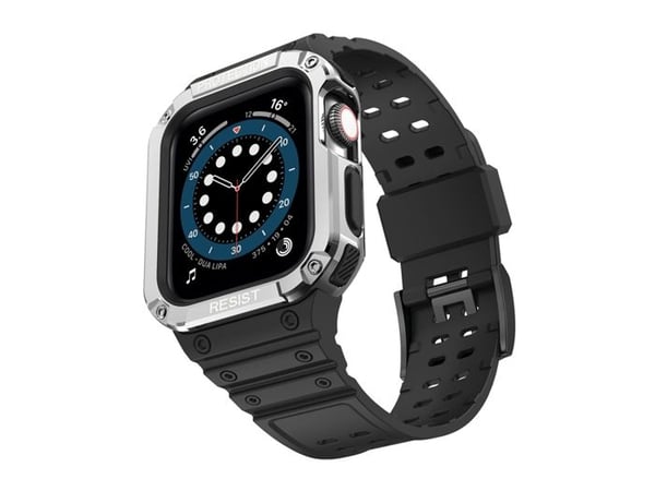 Armband för Apple Watch 42/44/45mm i hel TPU Ultimate Svart