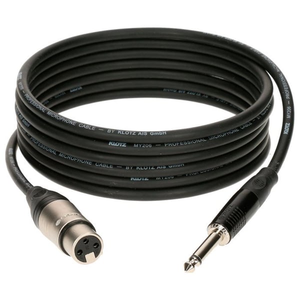 Klotz Kabel M1 Pro XLR hona / Jack hane TS, 5m Mikrofonkabel