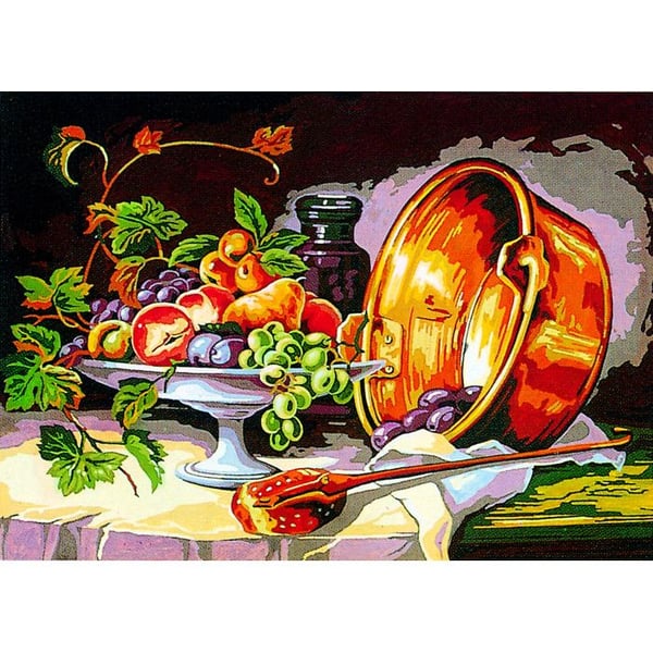Antik duk Natur död Leroux 45x60cm
