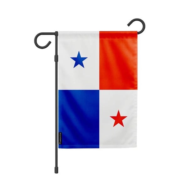 Panama Trädgårdsflagga – 32 x 47,5 cm – Hållbar Polyester – Horisontellt Format – Utomhus – Pixelforma