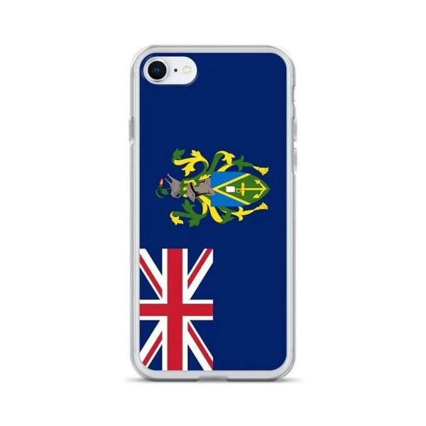 Telefonfodral - PIXELFORMA - iPhone 7 - Flagga Pitcairnöarna - Transparent plast - TPU