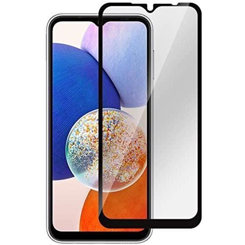 ESTUFF svart helkroppsfodral för Samsung Galaxy A14 4G-A14 5G-F14 härdat glas