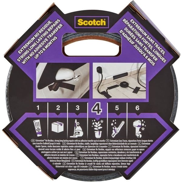 SCOTCH - Reparationsduk - Extremium - Stark kraft - Utan rester - 48 mm x 18 m - Svart