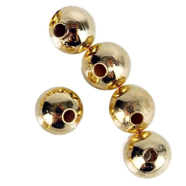 MégaCréa DIY - Runda metallpärlor 0,6 cm Guld 20 stycken