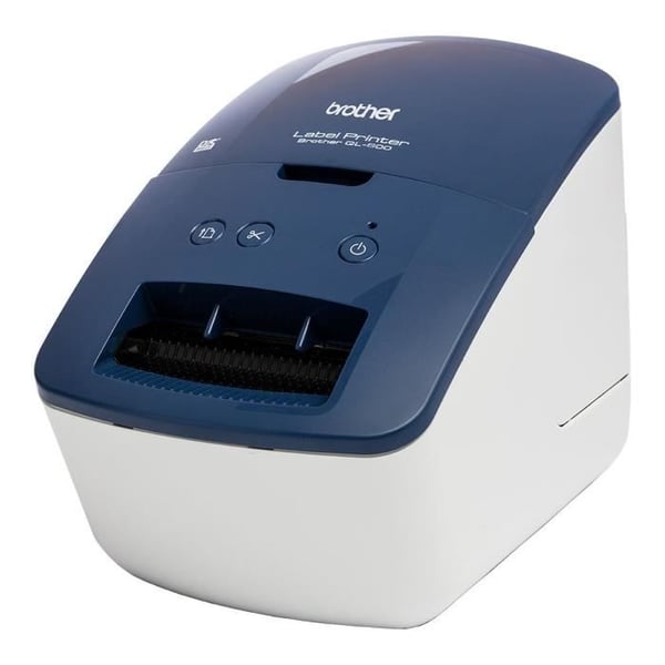 Etiketprinter - BROTHER - QL-600 - Professionel blå - Ideel til små virksomheder og hjemmearbejde