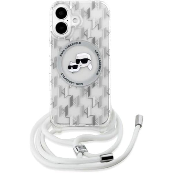 iPhone 16-fodral - CG Mobile - KLHMP16SHCKCKLCT - Transparent - Monogram Karl & Choupette - Hårt
