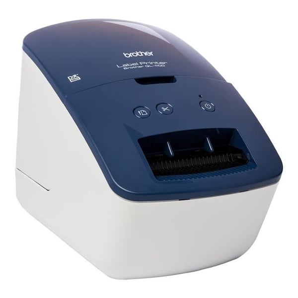 Etiketprinter - BROTHER - QL-600 - Professionel blå - Ideel til små virksomheder og hjemmearbejde