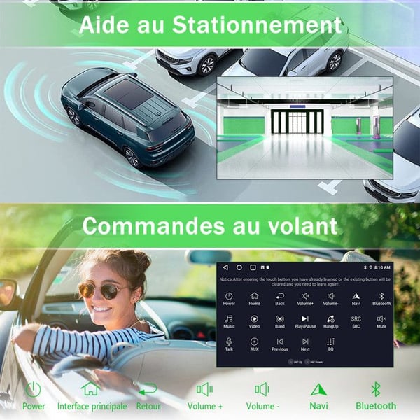 AWESAFE Autoradio Android 13 4Go+64Go Renault Clio 2 Campus 2009 9'' Kosketusnäyttö Carplay GPS Android Auto