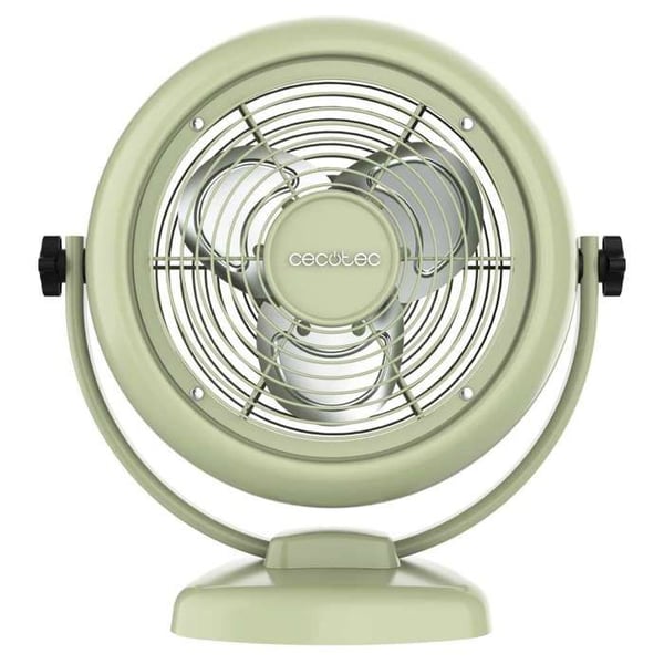 Cecotec - Bordsfläkt EnergySilence 800 RetroDesk Grön - 20 W, Diameter 25 cm, 3 blad, 2 hastigheter, Snygg design