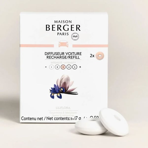 MAISON BERGER, RIKTIG TILL KÖRSELSDOFT LILIFLORA SET 2 BITAR, HEM, KÖRSELSDOFTARE