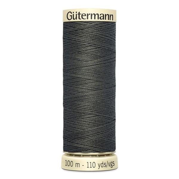 Set med 5 spolar 100m Tråd 100% polyester Gutermann Ref 788988 - Att 972 - skiffer