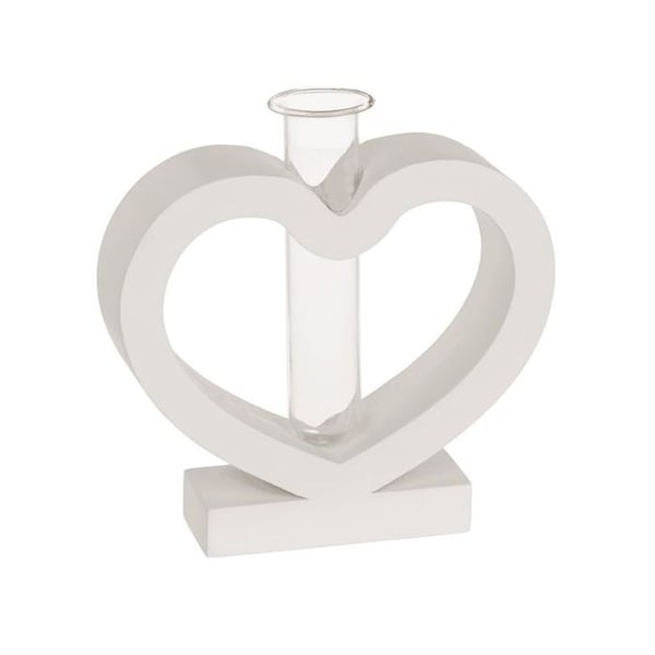 Blomvas med provrör hjärtstöd Valentinsdagpresent