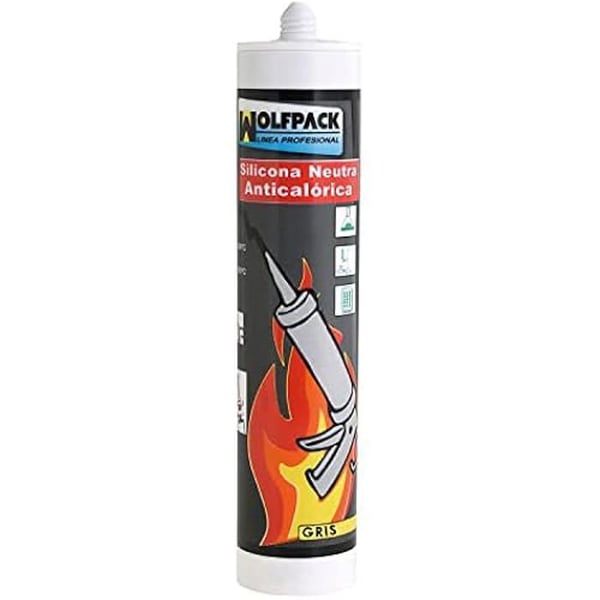 Mastic silikon - WOLFPACK - Quilosa Orbasil N-65 - 300 ml - Grå - Låg lukt