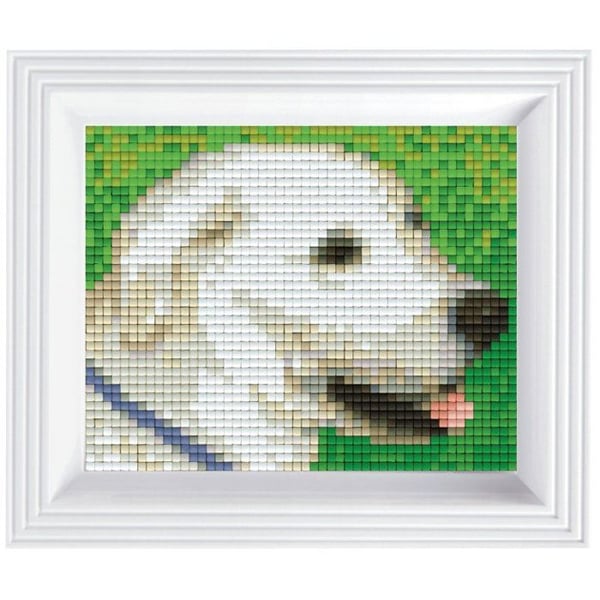 PIXEL Kit - PIXEL Kit kreativ tavla med ram 14x17cm Hund