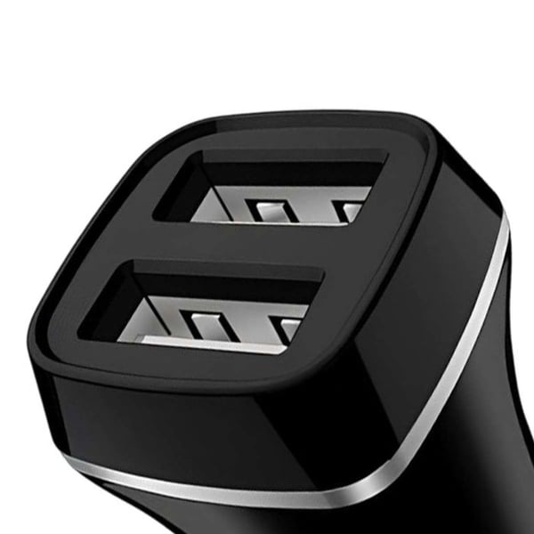 Bil-laddare med 2 USB-A-portar Lätt och Kompakt Borofone Svart