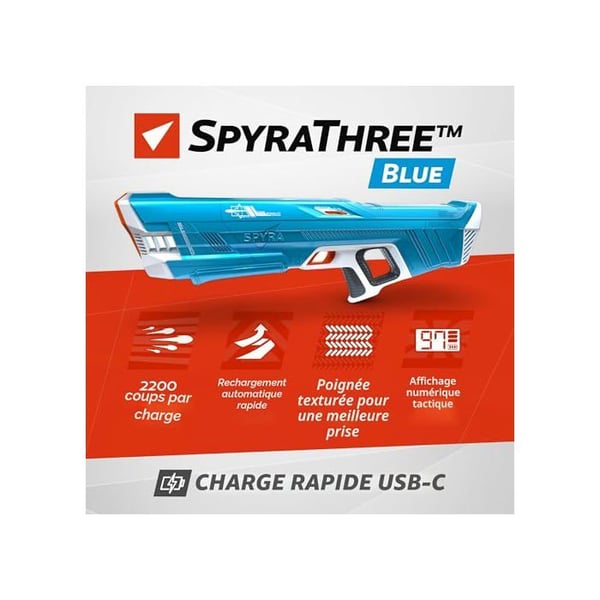 Vandpistol - SPYRATHREE - Blå - Plastik - 66,6 x 23,8 x 9,6 cm