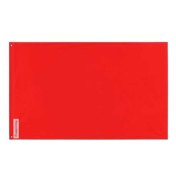 Röd Flagga – 128 x 192 cm – Hållbar Polyester – 2 Metallögla – Inomhus / Utomhus – Pixelforma
