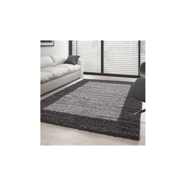 Shaggy Mat - Kantdesign - 300x400 cm - Grå - Inomhus - Rektangulär