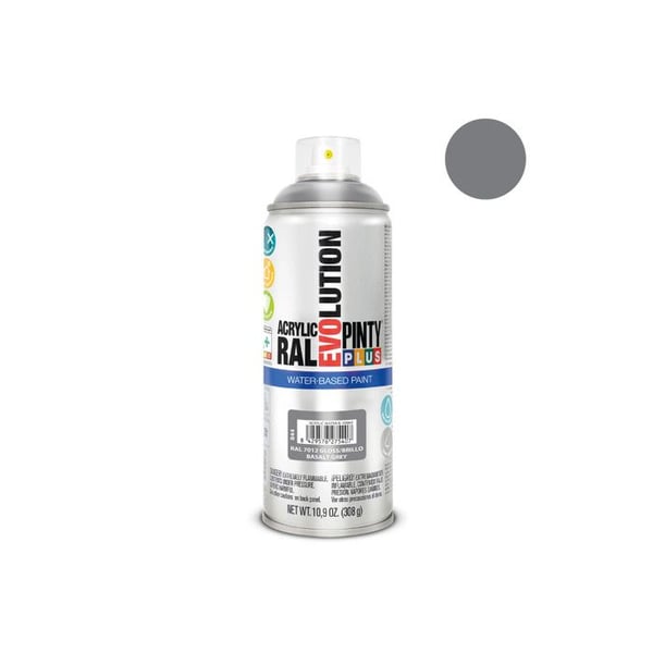 Sprayfärg Pintyplus Evolution Vattenbaserad 520cc Ral 7012 Basaltgrå