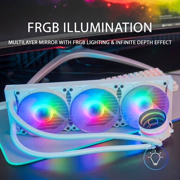 Kit vattenkylning AIO - Mars Gaming - ML-One RGB - 360mm - Vit - 550W TDP