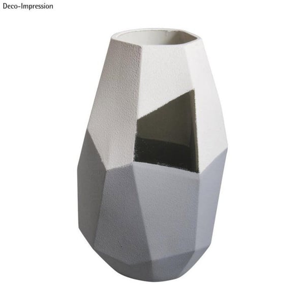 Facetterad glasvas - Rayher - Böjd - 10 x 10 x 18 cm - Samtida - Design