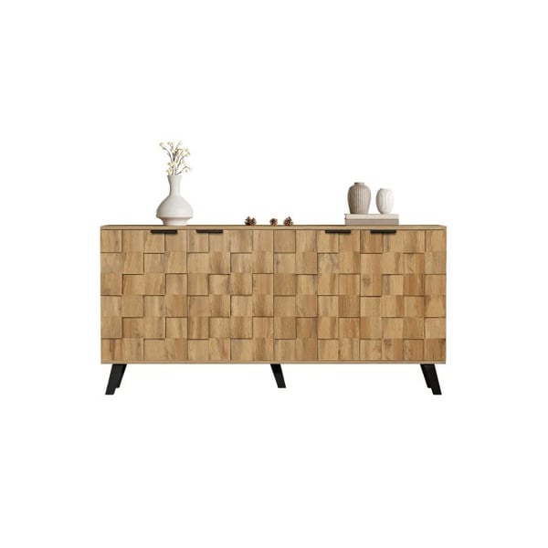 Moderne buffet - MUVOE - 4 døre - 160,5 x 35,5 x 78 cm - Elegant design - Robust konstruktion