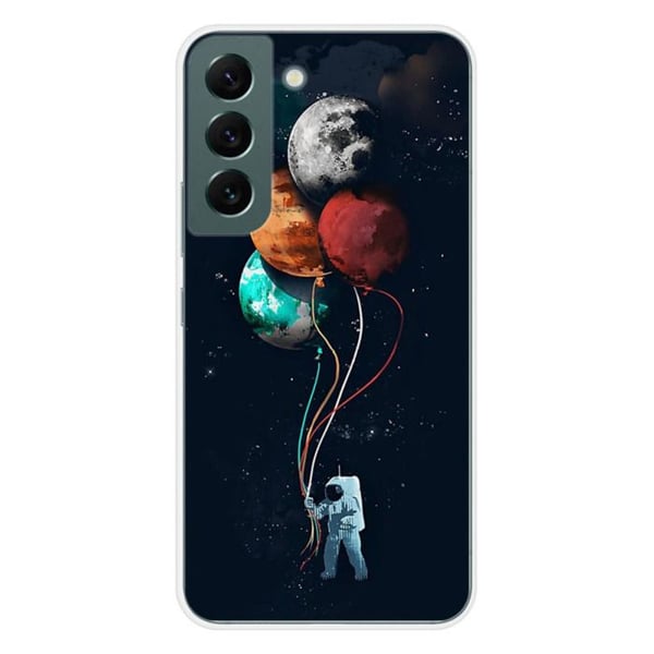 Siliconehölje - Kompatibel med Samsung Galaxy S22 - design av astronaut med ballonger