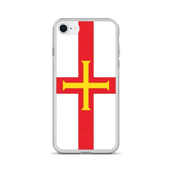 Telefonfodral – Guernsey flagga – Kompatibel med iPhone 6S – Mjuk fodral – Hållbar och stötresistent – Silikon – Pixelforma
