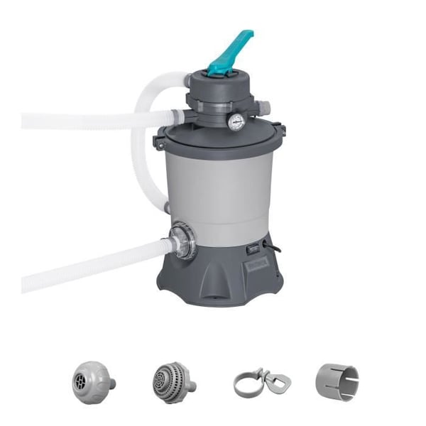 Sandfilter / filtreringspumpe til pool op til 18 m3 - Bestway - 3 596 L/h - Med forfilter